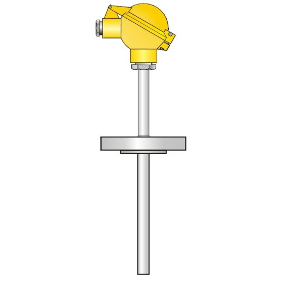 Sonda de temperatura conexión por brida con cuello de extensión