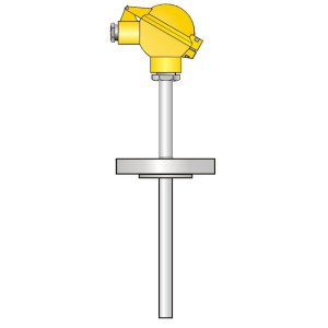 Sonda de temperatura conexión por brida con cuello de extensión