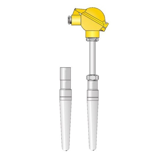 Sensor de temperatura con termopozo para soldar