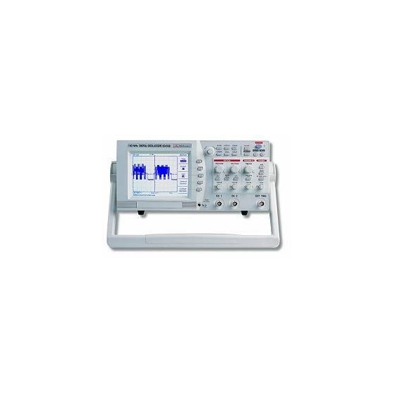 Osciloscopio digital de dos canales
Ancho de banda DC 0-150 MHz
Sensibilidad 2mV/20V/div.
Tension